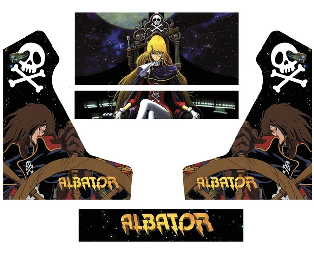 Stickers Bartop Albator - Autocollants Pour Borne D'Arcade - Modèle 2