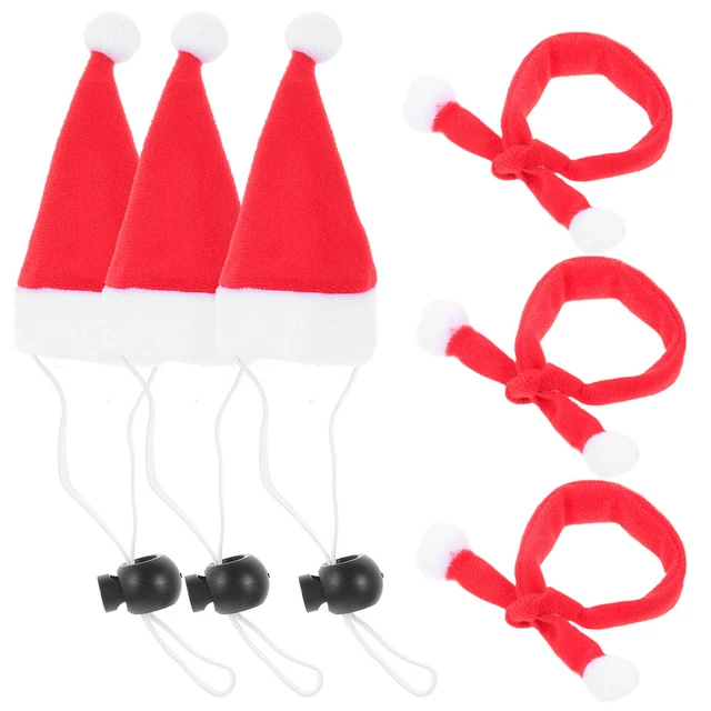 6pcs weihnachtshunde weihnachtsmann hut schal xmas dekoration