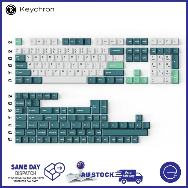 KEYCHRON CHERRY PROFILE Keycap Double-Shot PBT Full Set Keyboard ...