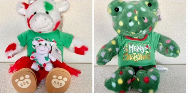 Build A Bear Christmas Cow & Frog BNWT