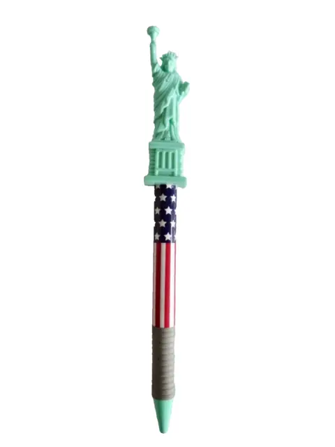 pEN NOVELTY STATUE LIBERTY USA FLAG PATRIOTIC TRAVEL SOUVENIR NEW YORK neocurio