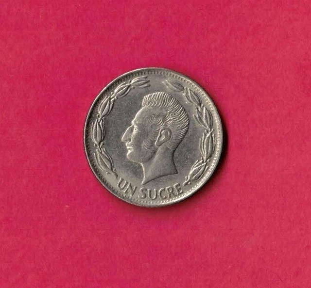 ECUADOR  kM78b 1980 UNCIRCULATED-UNC MINT OLD VINTAGE LARGE COIN