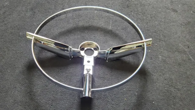 Steering Wheel Chrome Horn Ring 1955 1956 Chevy Belair 210 150 USA Made