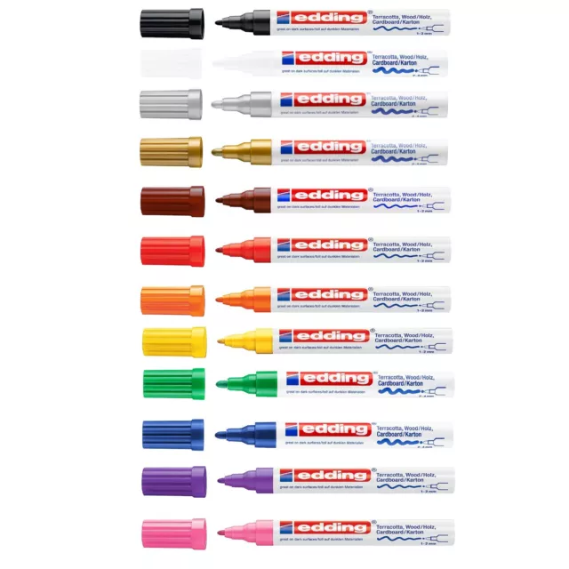Edding 4000 Creative Paint Marker Pen - 2-4mm Line - Matt - 12 Colours Available