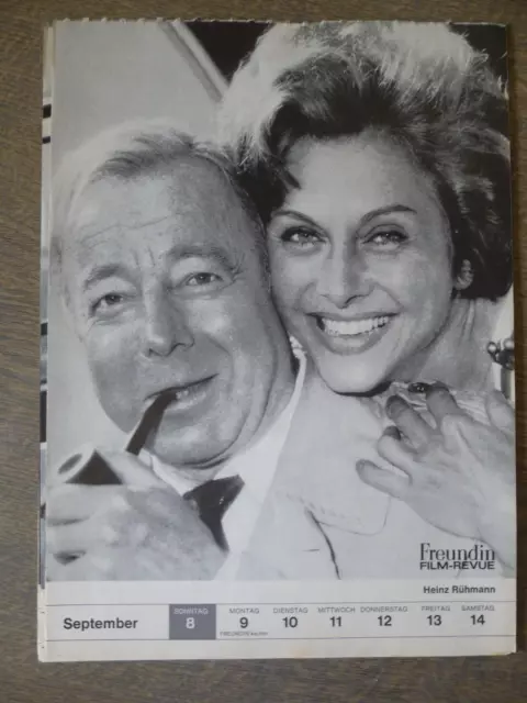 Starblatt aus dem Film-Revue Kalender der 60ger Jahre hier "Heinz Rühmann"