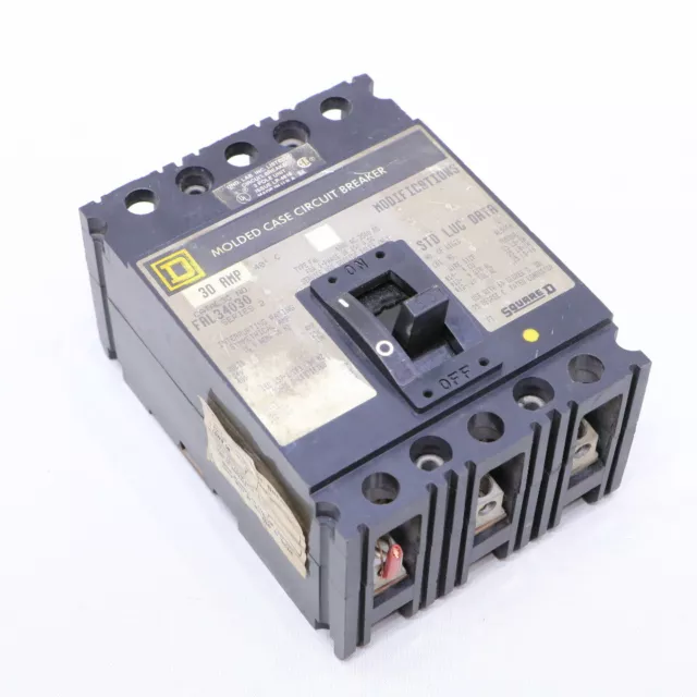 * Square D Fal34030 Circuit Breaker 30 Amp 3 Pole 480 Vac