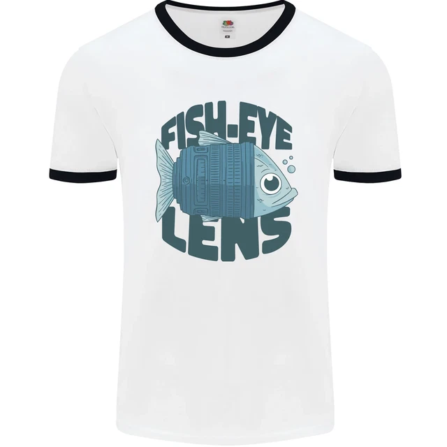Fisheye Lens Funny Photography Photographer Mens Ringer T-Shirt