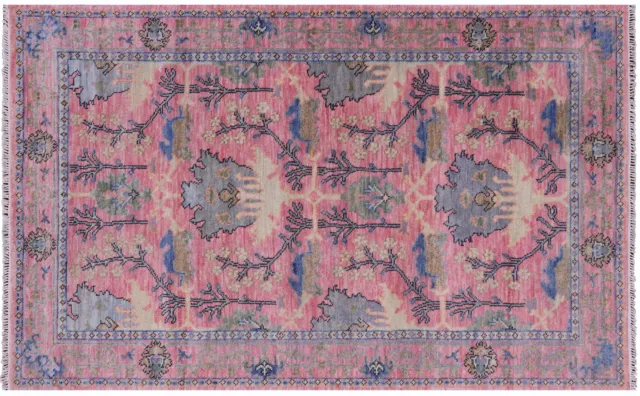 5' 0" X 8' 1" Hand Knotted William Morris Wool Rug - Q20266