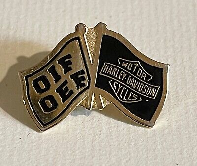 OIF OEF Harley Davidson Cycles Tac Lapel Pin