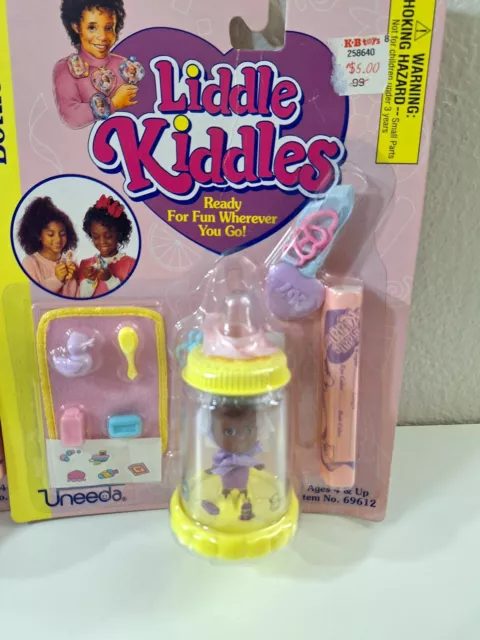 Tyco Liddle Kiddles Baby Bottle Afro-American Doll Bundle Lot Set Of 3, 2