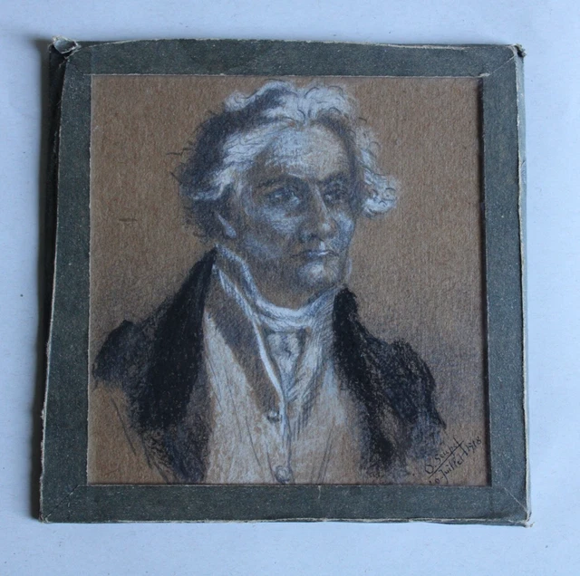 Dessin Original Signé Pierre DEVAL - Format 18x12 Cm, Crayons De Couleur, Occasion