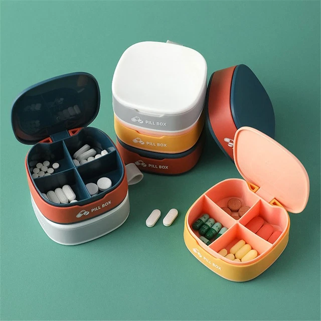 Organizador de cajas de medicamentos caja de píldoras caja de almacenamiento de medicamentos tableta caja de píldoras