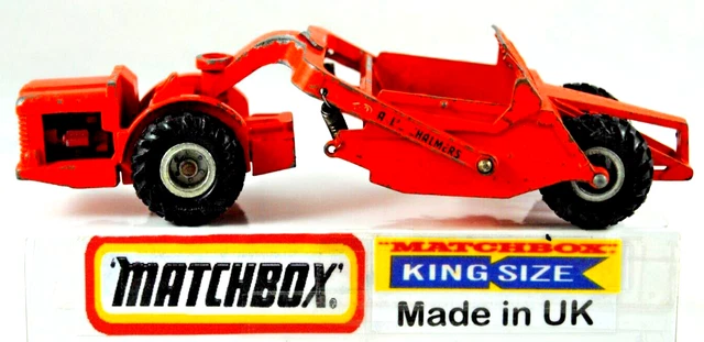 Matchbox Kingsize K-6 Allis-Chalmers Earth Scraper - Boîte D'origine UK