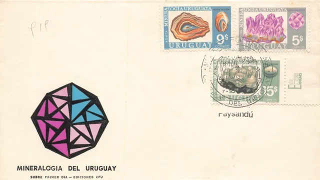 710208) Uruguay FDC Nr.1249-1251 Mineralien