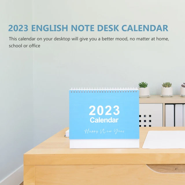 2 PCS Standing Calendar 2023 Note Planner Desk Turn The Page