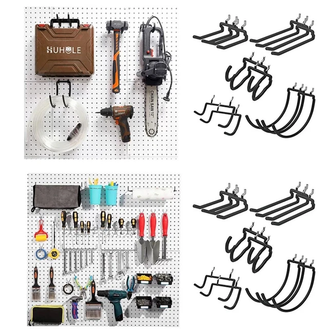 Almacenamiento garaje gancho peg board gancho percha soporte pared
