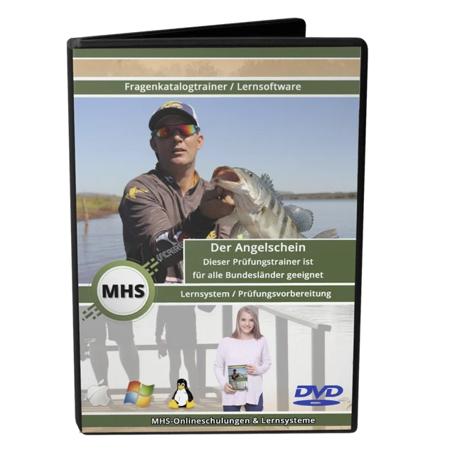 Angelschein / Fischerschein - alle Bundesländer - DVD / USB / Buch-Print-Version