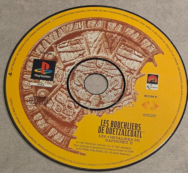 Les Chevaliers De Baphomet II - Version Promo PAL PS1 - Sony PlayStation 1 - Broken Sword II