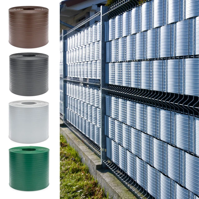 Strisce Frangivista Pvc UISEBRT Strisce Frangivista In PVC Per Recinzioni A Doppia Asta, 65 M X 19 Cm, Con Clip Di Fissaggio 450 G/m², Protezione Dal