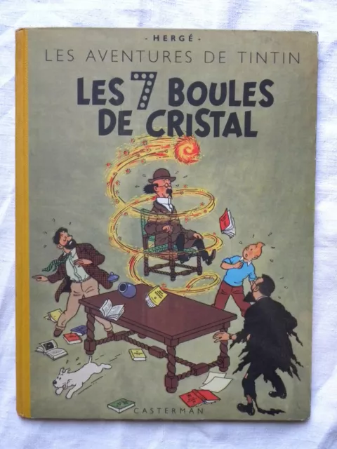 Hergé Tintin les 7 boules de cristal B2 EO 1948 Très bel état