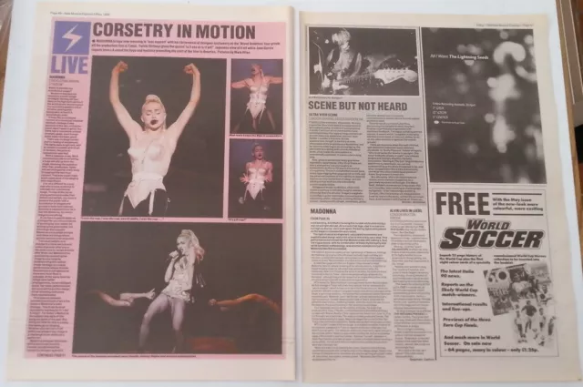 MADONNA Tokyo concert review 1990 UK ARTICLE / clipping