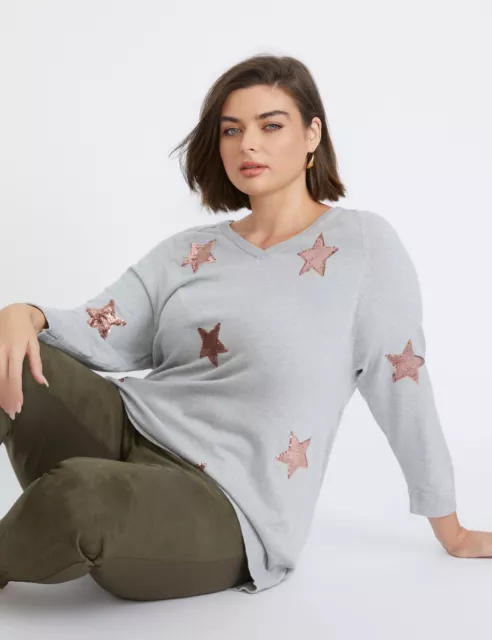 Plus Size - Womens Jumper - Regular Winter Sweater Grey Pullover Casual | BeMe