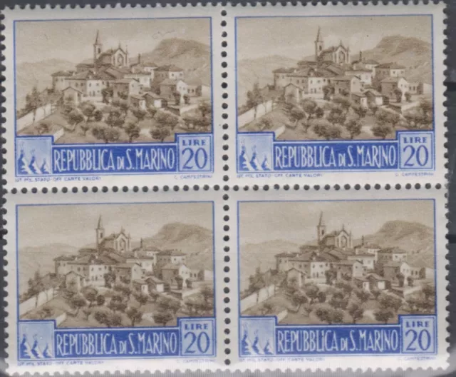 4er Block Kapuzinerkirche San Marino 1950 Mint 3925