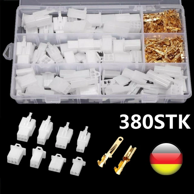 Produktbild von 380-teiliges KFZ Steckverbinder Set – 2/3/4/6-polig, Crimpanschlüsse, China