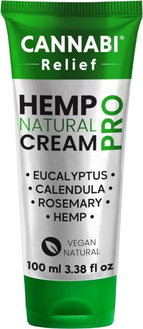Hemp Cream Relief Pro 100 ML for Joints and Muscles, Cooling Effect, Neck, Back