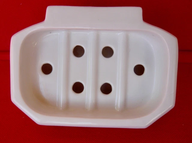 Ancien porte savon en porcelaine salle de bain Art Déco