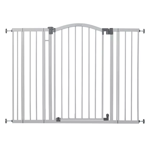 Summer Infant Extra Tall & Wide Safety Pet and Baby Gate, 29.5"-53" Wide, Gray