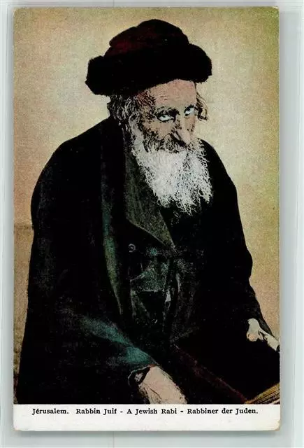 13941519 - Rabbin Juif in Jerusalem AK Juedischer Typ