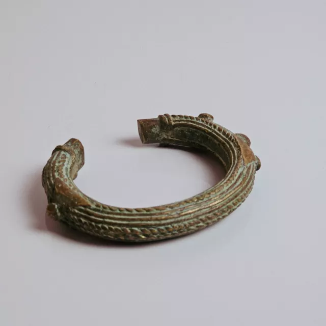 Antique Ancient Roman Style Celtic Bronze Bracelet Circa 100 Ad - 300
