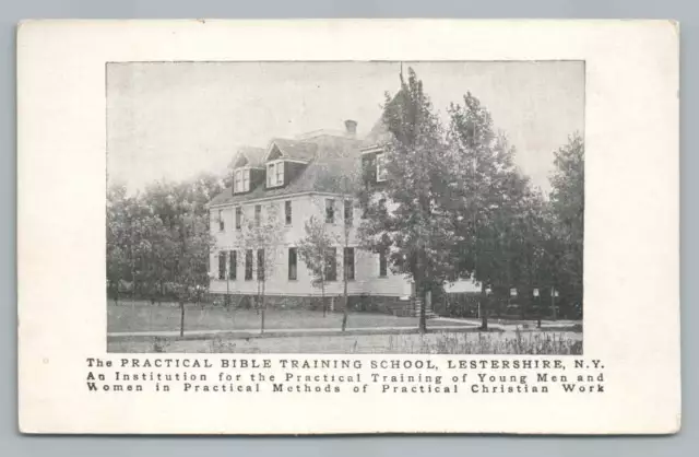 Practical Bible Training School LESTERSHIRE Antique Johnson City NY Postcard UDB