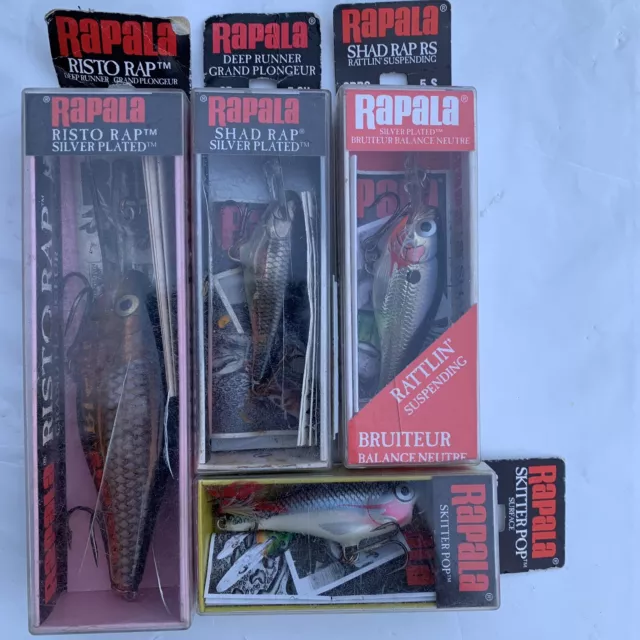 LOT OF 6 Rapala Risto Rap RR-7 SD Shad Alose New Deep Runner