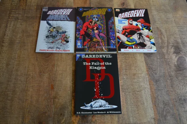 Daredevil Trade Paperback TPB Punisher Kingpin Marvel Comics Lot of 4 VF+ 8.5