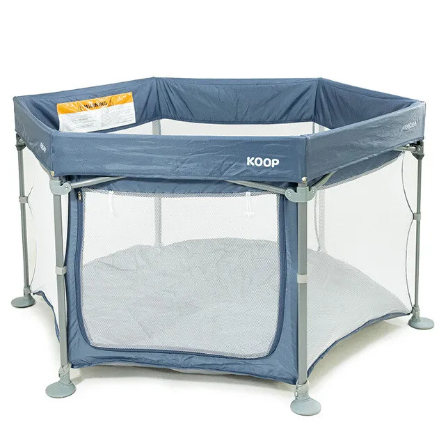 The Koop Portable Play Yard Set Playpen Safe On-The-Go Outdoor Playtime