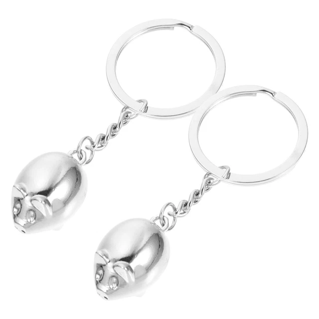 2pcs  Pig Keychain Metal Key Pendentif Pendentif Pendant Sackepack Key Hanging