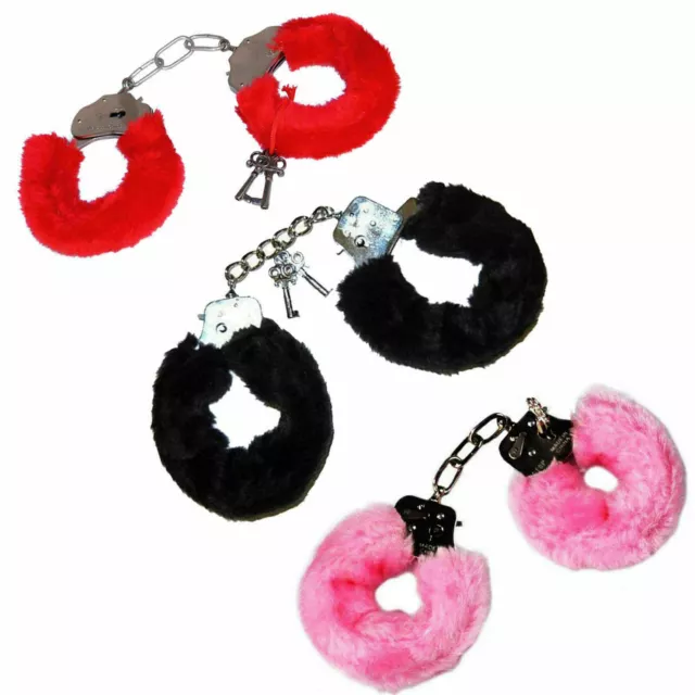 Fluffy Handcuffs Toy Hand Cuffs Hens Night Police Party Costume Kid