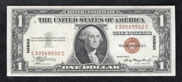 Fr. 2300 1935-A $1 One Dollar “Hawaii” Silver Certificate Note Gem Uncirculated