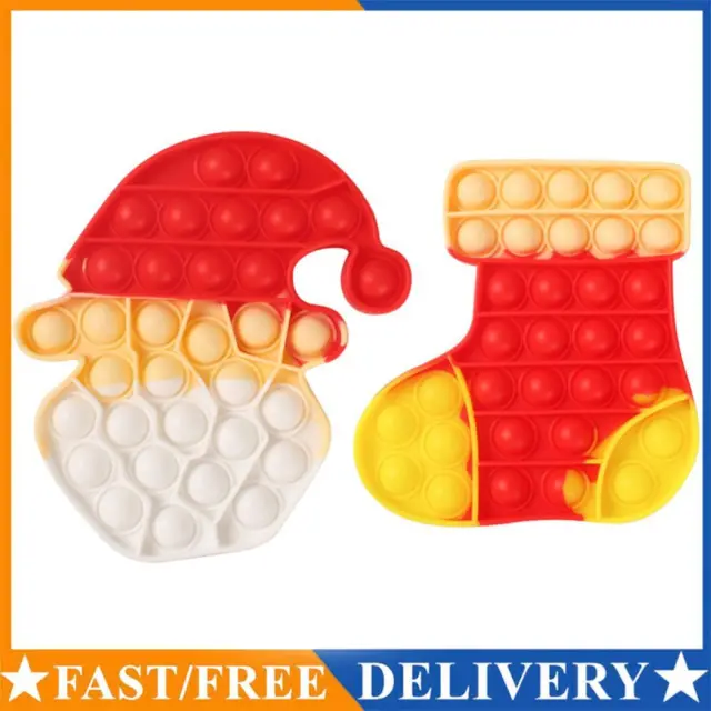 Silicone Decompression Toys Funny Christmas Squeeze Bubble Toys for Kids Adults