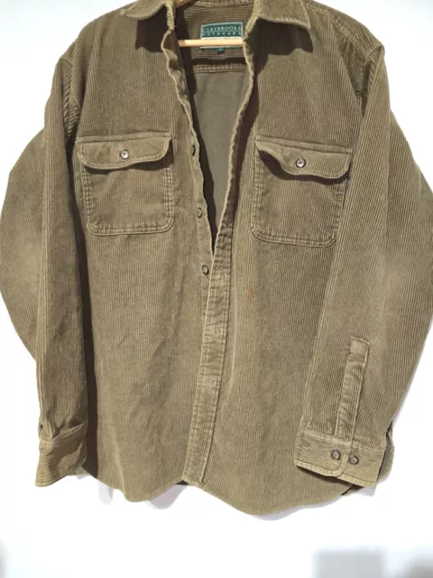 Claybrooke Outdoor 100% Cotton Mens Green Large Corduroy Jacket