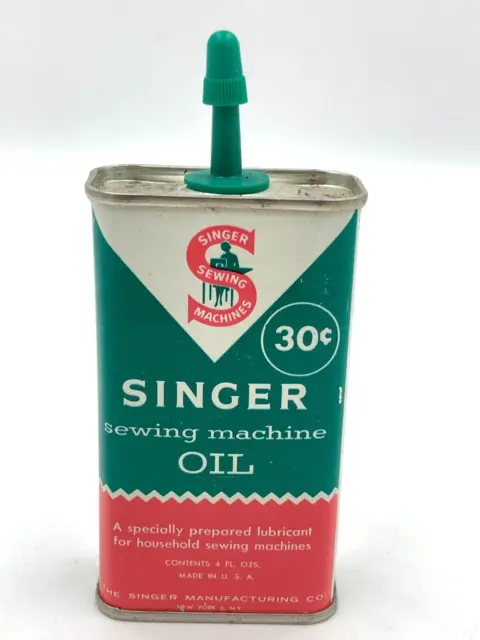 Singer Sewing Machine Oil Can Vintage 30 Cents Oiler Advertising 4