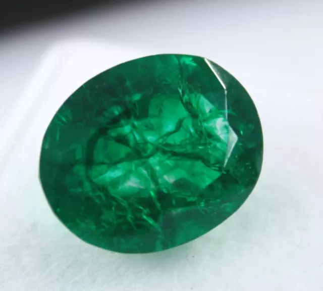 9 Ct Natural Untreated Green Oval Colombian Emerald CERTIFIED Loose Gemstone