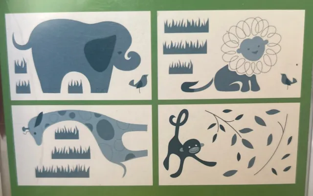 Amy Coe Zoo Baby Wall Decals Appliqués Self-Stick Room Decor Nursery Stickers