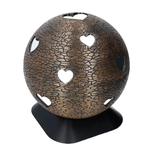 Urn with hearts sphere urn for loved one Memorial cremate adult art urn