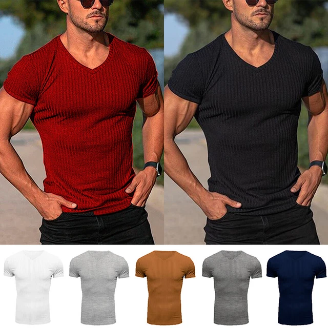 Da Uomo Manica Corta SPORTS Maglietta Fitness Top Basic T-Shirt Traspirante Mo -