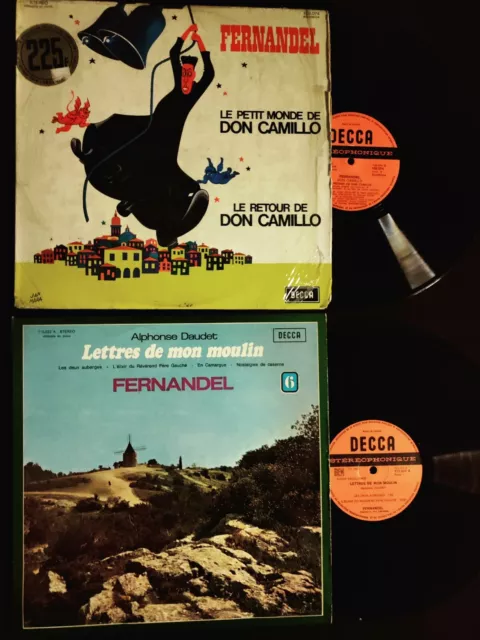 Fernandel le petit  monde de don camillo / lettres de mon moulin - 2 lp 