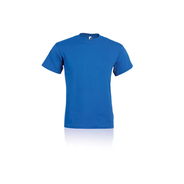 MAGLIETTA  T-SHIRT TSHIRT Maniche Corte UOMO DONNA  UNISEX  COLORATA BLU ROYAL