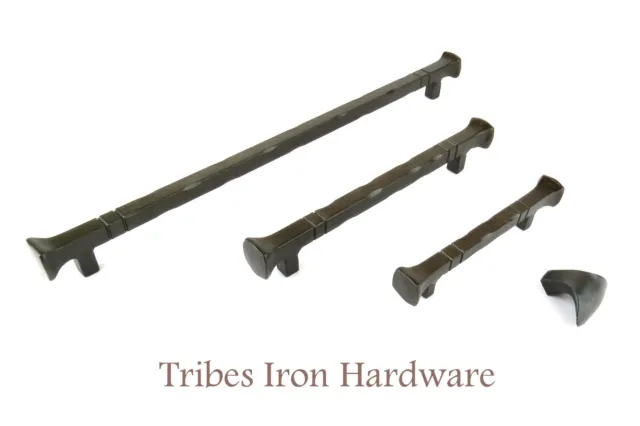 Cabinet Pull Handles Kitchen Cupboard Door Drawer Forged Rustic Wrought Iron Set